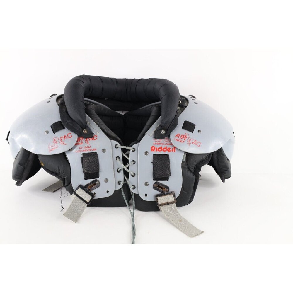 Vintage Riddell Air Pac Football Shoulder Pads With Padded Collar AP 44M Gray